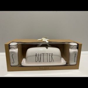 Rae Dunn Butter / salt and pepper shaker set